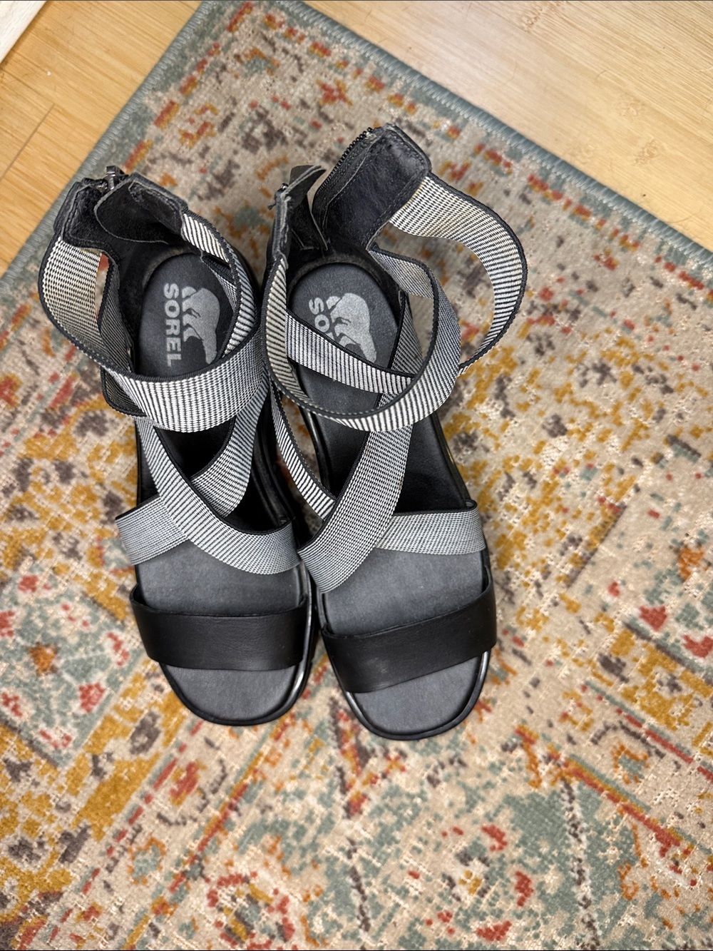 Black Sorel Wedge Sandals - Women's